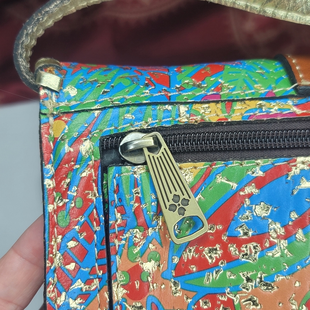 Patricia Nash Torri Crossbody Bag Tropical Summer Fest Leather NWT - Picture 9 of 13